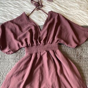 Baltic Born Deep V Mauve Purple Dress